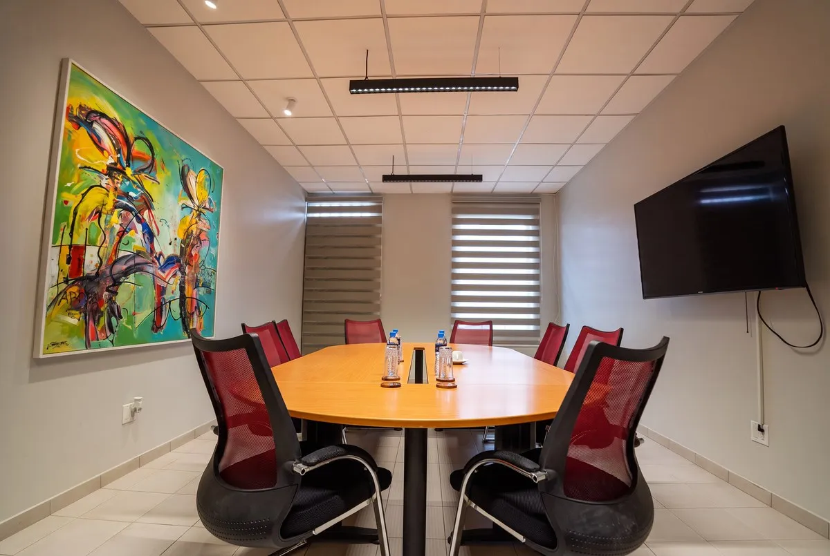 Inside the AZERRA office at Keizerstraat 16, Paramaribo